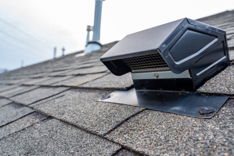 Roof vent on the roof
